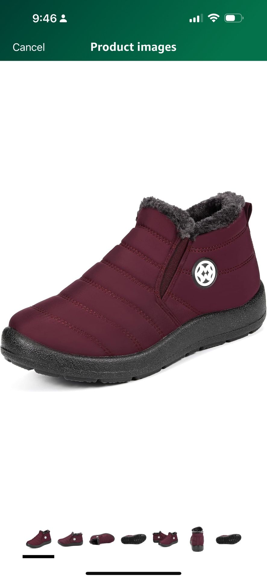 Hsyooes Womens Warm Fur Lined Winter Snow Boots Waterproof Ankle Boots Outdoor Booties Comfortable Shoes for Women Size 9 $30