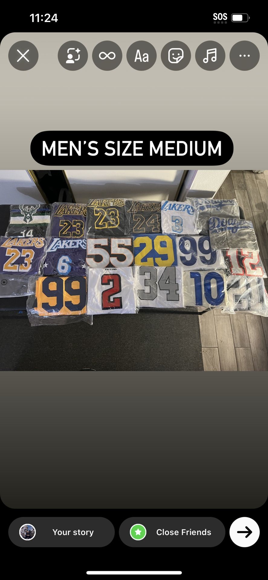 Sports Jerseys Men’s Size Medium