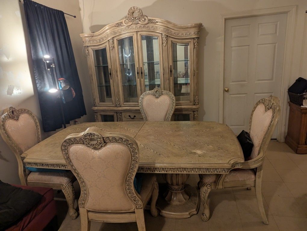 Solid Wood Dining Set + China Cabinet - $200 OBO