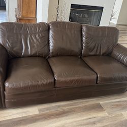 Genuine Leather Sofa And Recliner 