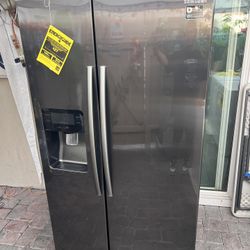 Stainless Steel Double Door Fridge Like New