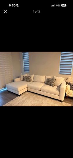 Living spaces linen couch