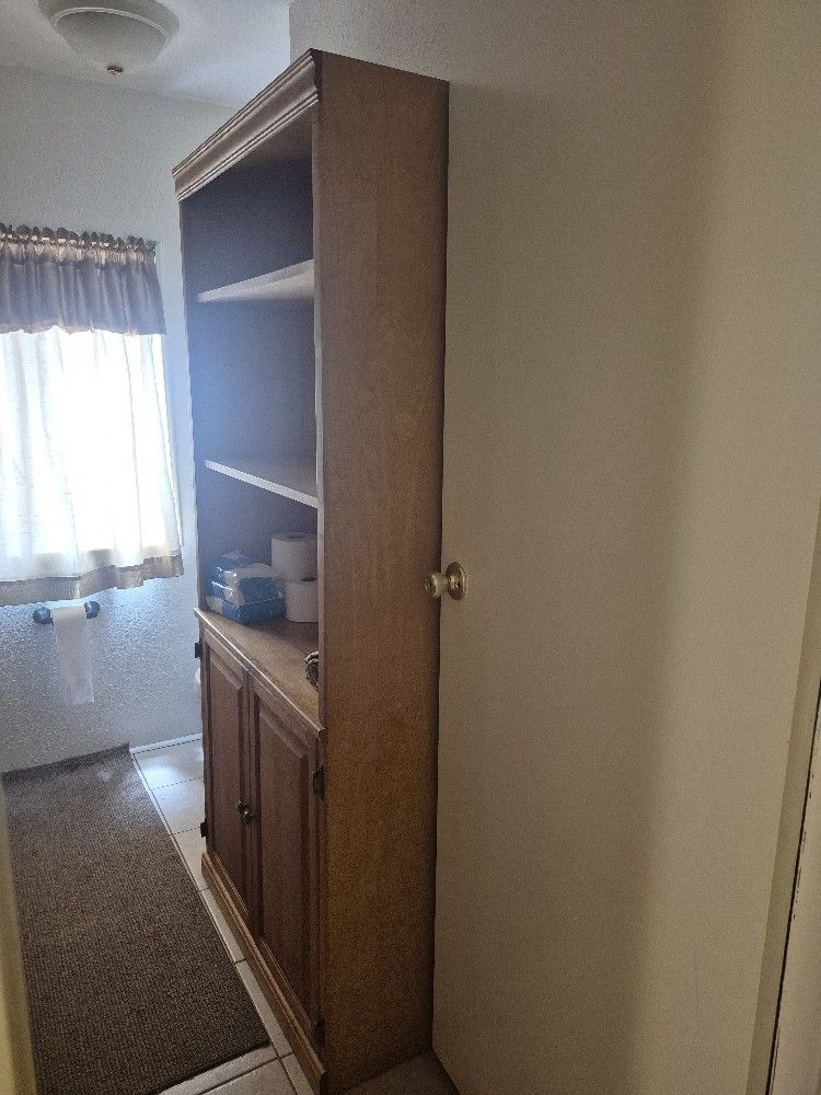 Solid Wood Storage Cabinet With Shelves