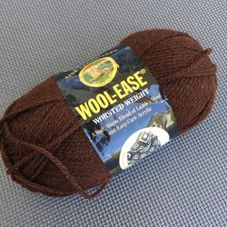 Lion Brand Wool Ease Wool Acrylic Yarn Brown
