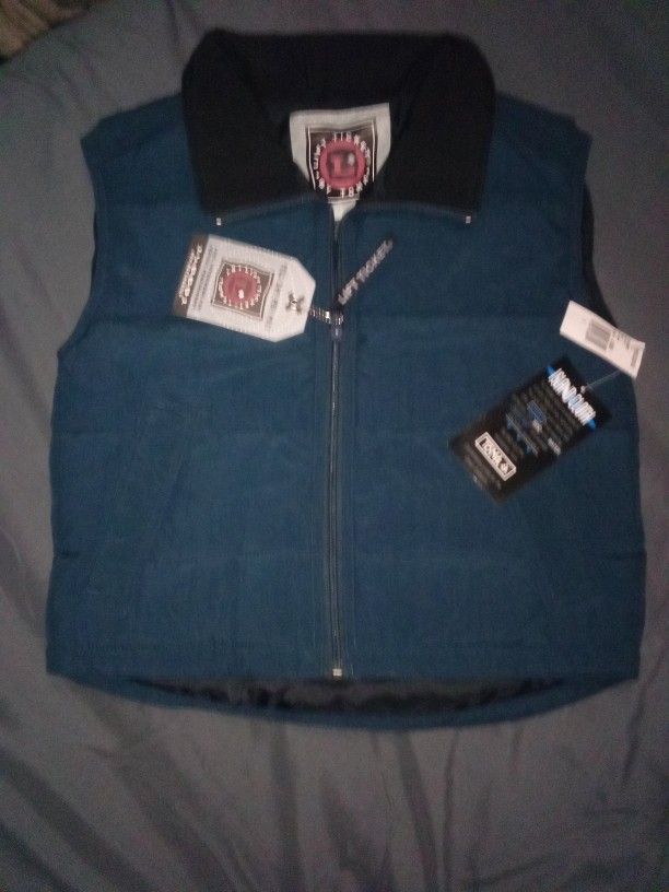 NEW Lift Ticket By Toma youth size 8 Dark Green duck down puffer zipper vest