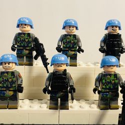 UN Peace Soldiers War zone Figures | New Custom LEGO Compatible Toy