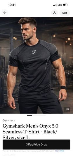 Gymshark Onyx 5.0 - Grey L men’s shirt