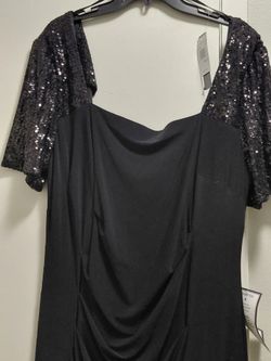 Betsy & Adam Black Evening Dress