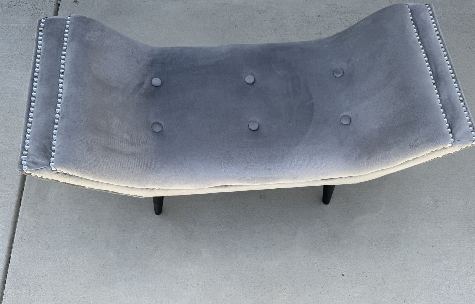 Grey bench