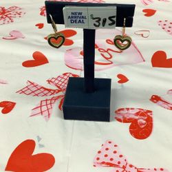 14k Heart Earrings