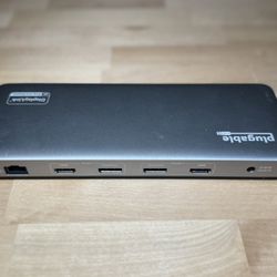 PLUGABLE USB-C DOCKING STATION, DUAL 4K MONITORS, 100W LAPTOP CHARGING