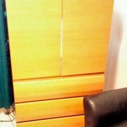 Formica Armoire and 2 Night Stands