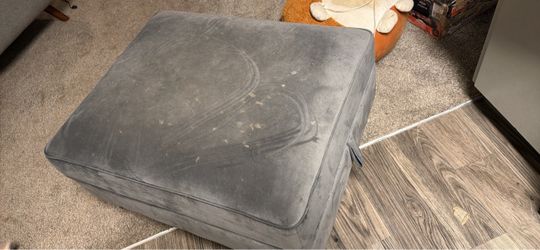 Large Square Gray Ottoman Cushion