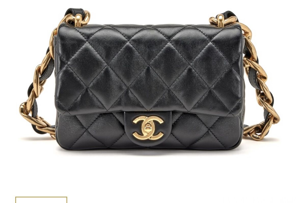 Chanel Black Quilted Lambskin CC Funky Town Large Flap Aged Gold Hardware,