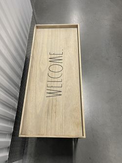 Wood And Metal Entryway Shoe rack 