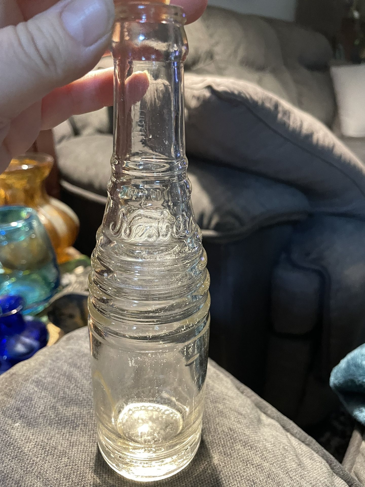 NESBITTS OF CALIFORNIA From 1938 7 OZ clear GLASS SODA BOTTLE.". 