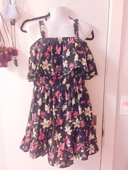 Kpop floral beach summer dress