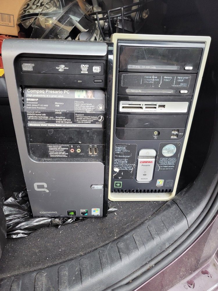 Two Old Computers Desktop Towers