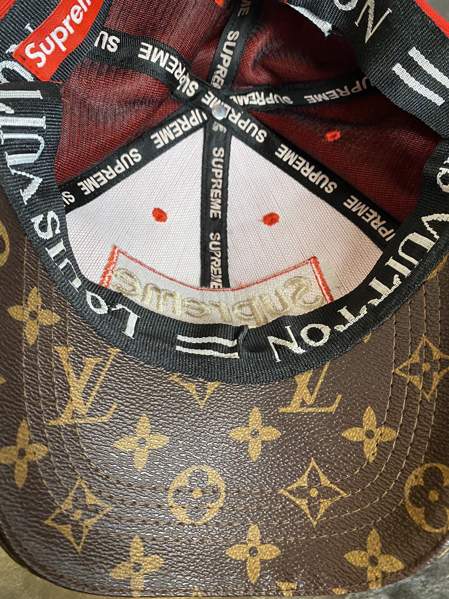Supreme Louis Vuitton Monogram Pattern LV Vintage Rare Cap
