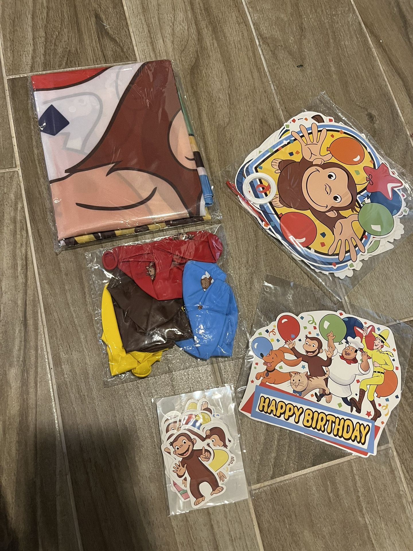 New Curious George Backdrop And Birthday Party Supplies