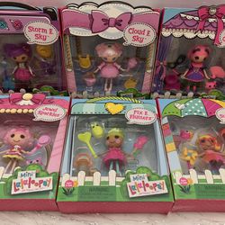 Set of 6 Mini Lalaloopsy Dolls
