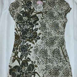 Koi Bridgette Scrub Top In Browns & Greens Size Xsmall
