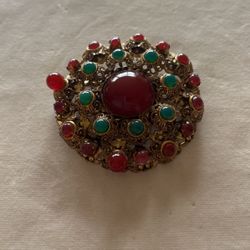 Vintage Brooch With Original Stones 
