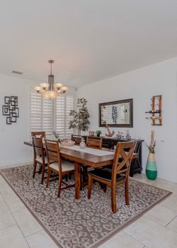 Dining Room Furniture Bundle: Table, 6 Chairs & Storage Cabinet - MUST GO FAST!