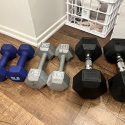 Dumbbells, 10, 15, 30 Lbs