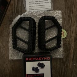Kuryakyn 3597 Motorcycle Foot Control Component: Riot Mini Board Floorboards With Adapters,