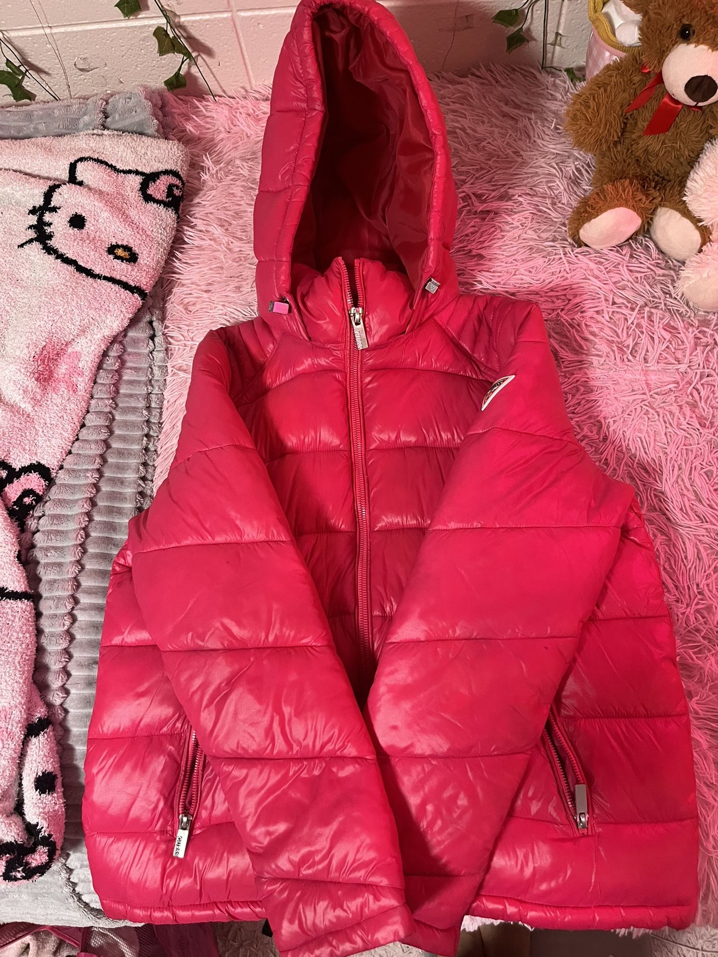 Pink guess woman jacket 