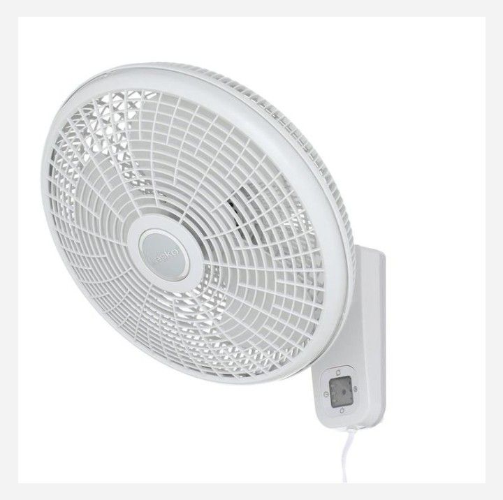 Lasko 16 in. 3-Speed Oscillating Wall Mount Fan with Remote Control