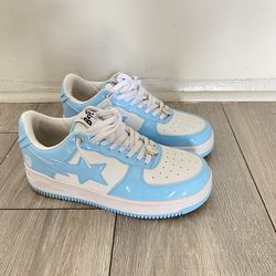 bape sta blue shoes