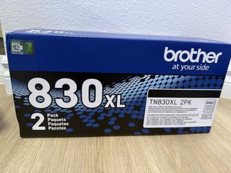 Brother Genuine TN830XL 2PK Black High Yield Printer Toner Cartridge 2-Pack – Print up to 3,000 Pages Each(1)