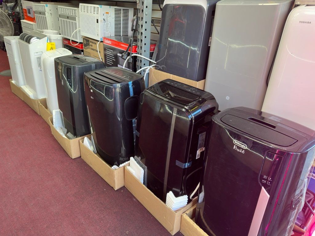 Get New Ac's With Warranty.  Open On 4th Of July.  $149 And Up. Complete Set With Windows Hose 