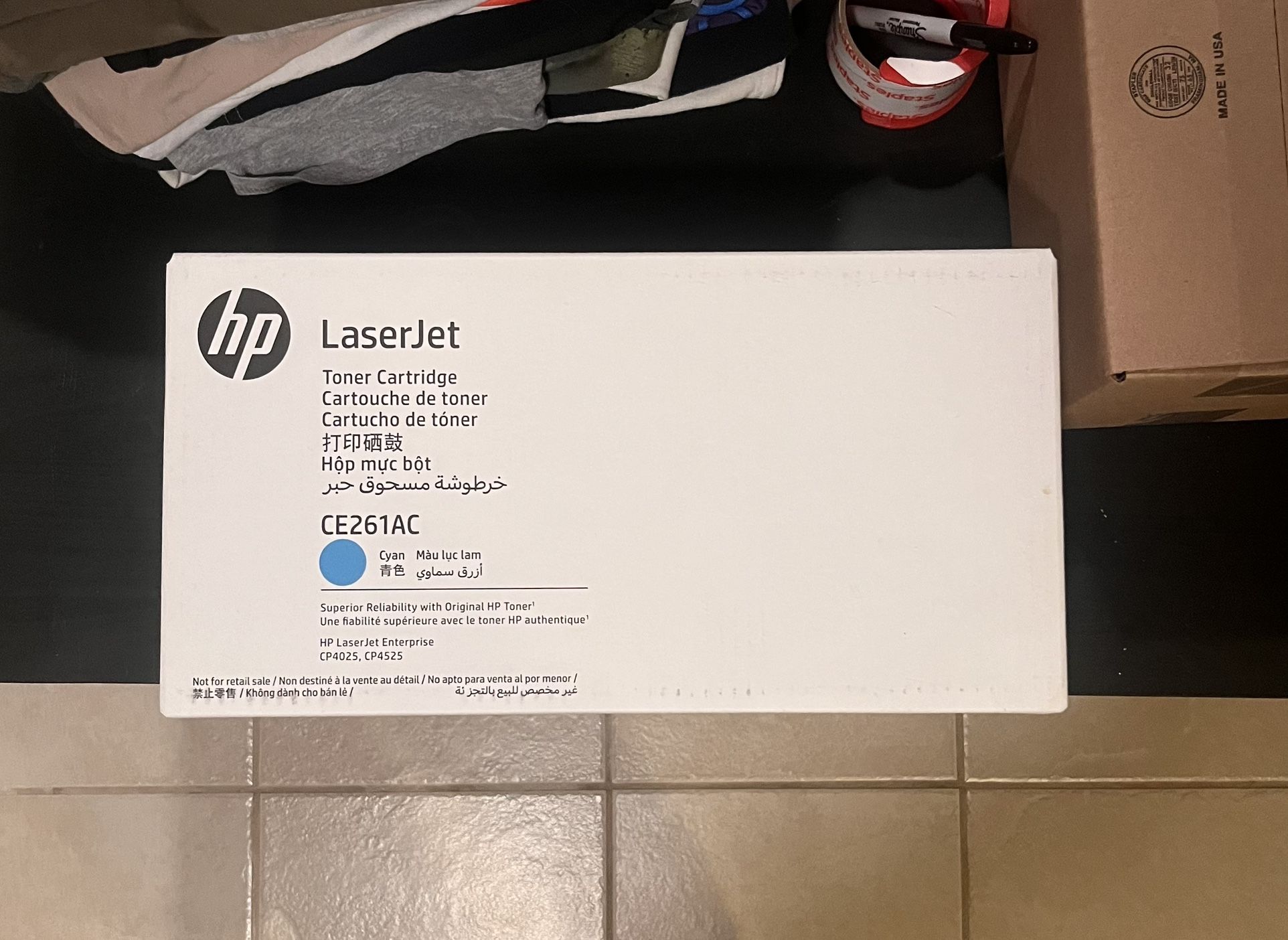 Original HP CE261AC Cyan Toner Cartridge for LaserJet CP4025/CP4525