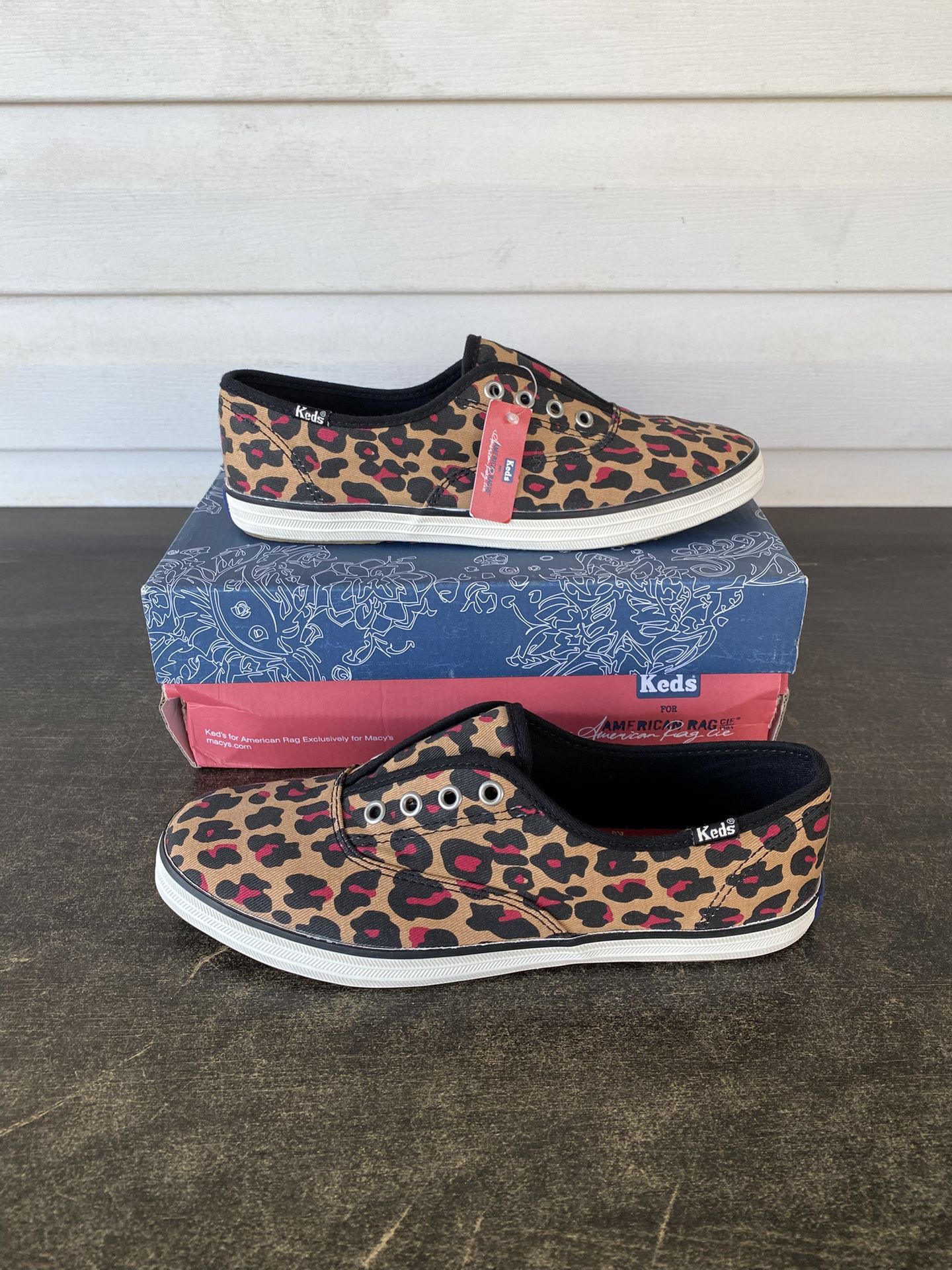 Keds Leopard Print Laceless Slip-On Sneakers – Women’s Size 7