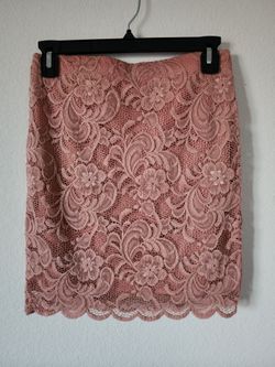 Ambiance Lace Two-Layer Skirt Size Medium, Color Blush/Pink