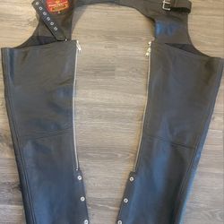 Women's Leather Motorcycle Chaps