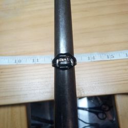 Custom Silver Vampire Ring With Black Enamel 