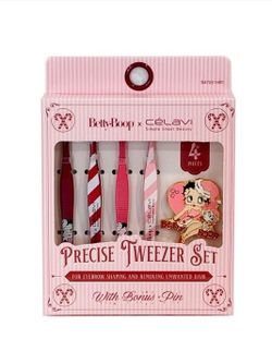 Face-Celavi x Betty Boop Precise Tweezer Set