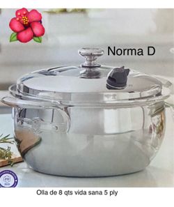 Olla de 8 qts vida sana 5 ply nueva en su caja 🌺 princess house 🌺