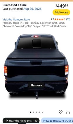 Mamoru Hard Tri-Fold Tonneau Truck Bed Cover