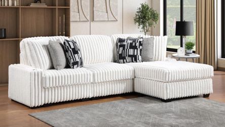🔥 PUFFY CORDUROY SECTIONAL SALE! 🔥