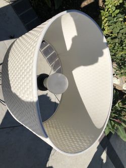 Lamp with white shade