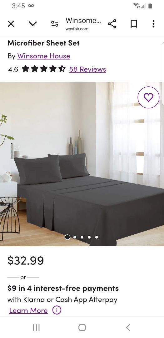 Winsome House Sheet Set