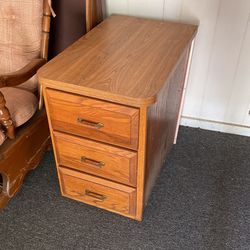 Oak End Table For A Trailer Or RV