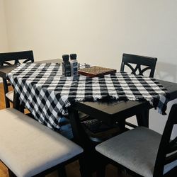 2- Tier Dark Brown Wooden Dining Table
