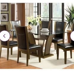 Moving Sale, Glass Dinning Table With 6 Chairs 