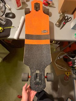 Globe Longboard Skateboard – Orange & Black – 54 Trucks – Used